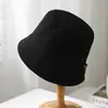 Estilo Japonés Simple Color Sólido Sombrero de Pescador para Niños Primavera y Verano Liso Hecho a Mano Casual Combinación Perfecta Cara Expuesta Sombrero de Cubo Pequeño Sombrero de Cubo Protector Solar Moderno