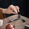 Quemador de Incienso Texturizado Ruyi Base de Incienso Cerámica Quemador de Incienso Zen Sándalo Madera de Agarwood Adornos de Fragancia