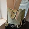 Bolsa de Pano de Comércio Exterior Feminina Grande Capacidade 2025 Nova Bolsa Tote de Ombro de Verão Pequena Mochila Casual Multifuncional