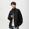 Chaqueta de Cuello Alto con Estilo High Street Americano para Hombres y Mujeres, Chaqueta Versátil con Silueta Bomber de Otoño, Chaqueta de Béisbol Holgada de Marca de Moda