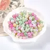 Contas de ábaco de vidro em cores de doce, contas redondas chatas, pulseira e colar DIY feitos à mão, acessórios de joalheria infantil, atacado em estoque