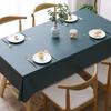 Toalha de Mesa Retangular de PVC Cor Sólida Escandinava Popular Tecido à Prova d'Água, Óleo, Escaldamento, Sem Lavar para Mesa de Centro Frete Grátis
