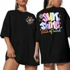 Camiseta con Patrón de Cruz para Mujer: Camisa de Top de Playa Hawaiana de Verano Hawaiana Tropical