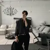 Camisa casual británica para hombre, de manga larga, gris de alta gama, estilo maduro, adecuada para usar debajo de un traje, camisa de moda oversize