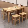 Mesa de Jantar Toda em Madeira Maciça Mesa para Fast Food Mesa para Lanchonete Mesas e Cadeiras para Catering Mesa Retangular Quadrada Madeira Maciça Uso Geral para Barracas Grandes ao Ar Livre Lanchonetes