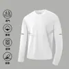 Camiseta de manga comprida para outono, segunda pele plus size, masculina, gola redonda, top simples e folgado, estilo coreano, camiseta estampada da moda