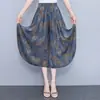 2026 Verano Finos Culottes de Algodón y Seda para Mujer Pantalones Cropped Sueltos Tallas Grandes Pantalones de Pierna Ancha Pantalones Casuales de Rayón
