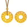 Puzuo Cor Forte Conserva Cor Dourado Areia Acessórios DIY Recortado Baifu Fivela de Segurança Pingente Colar Filigrana Rosca Corrente de Suéter