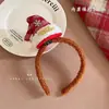 Pinza para el cabello de lazo de estrella adorno navideño para la cabeza femenino sombrero navideño diadema diadema de oso de peluche accesorios para fotos pinza para el cabello