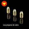 Montagem de Pesca do Texas com Pingente de Cobre, Artigos de Pesca, Isca Bala, Chumbada de Cobre, Cabeça de Bala de Cobre, Equipamento de Pesca, Acessórios para Iscas