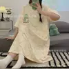 Bata de Noche de Frutas de Verano Estilo Coreano Linda Holgada Larga 2024 Nuevo Pijama Femenino Verano Estudiante Ins Ropa de Casa Falda