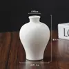 Estilo Ins Vaso Pequeno de Cerâmica Branca DIY Pintado Grafite Simples Queimado Vaso Pequeno Casa Mesa Entrada Vaso para Flores Secas