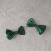 Accesorios originales para el cabello de niña princesa dulce, lazo pequeño de satén verde oscuro, par de pinzas, pinzas laterales, flequillo, horquillas