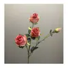 Borde de coca retro flor artificial rosa borde seco pintura al óleo de montaña nevada rosa decoración del hogar boda flor artificial al por mayor