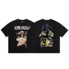San Miguel Americano Vintage Desgastado Lavado Retro Camiseta de Verano Holgada de Manga Corta para Hombre y Mujer Marca de Moda