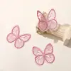 4,5cm Borboleta bordada Borboleta de tule Peças de acessório DIY para acessórios de cabeça, presilhas de cabelo, patches de roupa e enfeites de organza