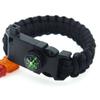 Pulseira de corda de guarda-chuva ao ar livre Multifuncional Equipamento de pesca Fivela Sobrevivência Corda de mão Wilderness Adventure Montanhismo Pulseira de corda de guarda-chuva de sete núcleos
