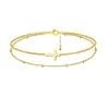 Amazon Pulsera Cruzada de Doble Capa Transfronteriza Moda Commuter Nueva Simple Casual Pulsera Apilable para Mujeres 2025