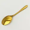 Colher de Sobremesa de Aço Inoxidável Estilo Ins Colher de Café Colher de Mexer Colher Pequena Dourada Colher de Tempero Colher de Bolo Colher de Sorvete