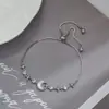 Fornecimento Direto da Fábrica pulseira de puxar ajustável lua design simples feminina estilo japonês e coreano pulseira de temperamento versátil textura atacado