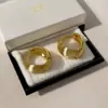 Brincos de Argola Lisos com Textura de Concha Retro de Alta Qualidade Transfronteiriços Moda Ins Design de Nicho Brincos 2025 Atacado