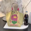 Bolsa de Mão Tricotada Estilo Novo Japonês e Coreano Portátil Trabalho Passeio Grande Capacidade Tote Pequena Bolsa Quadrada