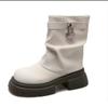 Botines de Tobillo con Estilo Francés para Aumentar la Altura, Ligeros y Elegantes, Botas Nuevas para Mujer con Suela Gruesa, Otoño 2023