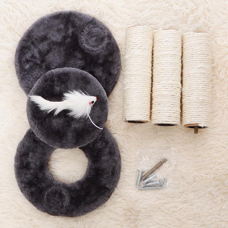 三柱三层圆盘猫爬架9