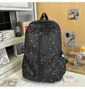 Mochila Grande de Estampa de Estrelas Estilo Coreano para Alunas, Leve, Resistente ao Desgaste, Repelente à Água, Mochila para Ensino Fundamental II e Ensino Médio