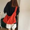 Bolso de lona de color sólido de estilo japonés para mujer, bolso de tela de gran capacidad para estudiantes, bolso cruzado informal de hombro a la moda que combina con todo.