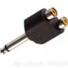 Adaptador de Audio 6.35mm Mono Macho a 2Rca Hembra 6.35 Mono a Rca