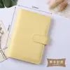 Cubierta de Cuaderno de Hojas Sueltas Macarrón de PU A6 Exclusiva Transfronteriza Planificador Desmontable Papelería Fresca Creativa