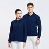 Camisa polo primavera e outono manga longa Lel cor sólida clássico vestuário empresarial multicolorido personalizado roupas de grupo roupas de trabalho logotipo impresso