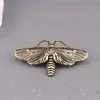 Adorno de polilla hecho a mano de latón macizo, decoración de mesa de insecto antiguo de estilo vintage creativo, pieza decorativa coleccionable