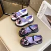 Zapatos de piel para niña estilo caricatura 2026 nuevo otoño e invierno con lazo zapatos Lolita princesa para niños con suelas suaves