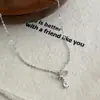Bajo el Árbol Banyan Plata S925 Ins Súper Dulce Colgante de Lazo Collar para Mujer 2025 Estilo Coreano Versátil Elegante Cadena para Clavícula