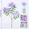 Novos Galhos de Flor Artificial Jacarandá para Decoração de Casamento, Flores Artificiais de Alto Padrão para Paisagismo Interno e Externo, Flores para Decoração de Jardim em Atacado