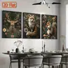 Pôsteres de Animais: Raposa, Coelho, Veado Conjunto Decorativo de Três Peças, Mais Vendido da Amazon Adequado para Decoração de Sala de Estar