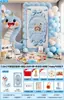 Conjunto de Decoração de Festa de Aniversário Temático de Cobra Rosa para Um Ano, Painel de Parede de Pelúcia, Decorações com Balões, Placa de KT