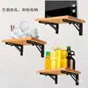 Soporte Triangular de Acero Inoxidable Estante Divisorio de Carga Soporte de Mesa Montado en Pared Soporte Plegable sin Perforación Estante de Almacenamiento
