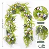 Huevo de Pascua de Ratán de Amazon Decoración de Pascua Corona de Hierba Acuática Artificial Planta Verde Enredadera Vid de Eucalipto Artificial