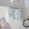 Nova Bolsinha de Moedas Acolchoada de Algodão Doce, Porta-Identidade Estudantil Estilo Fresco, Porta-Cartões, Mini Bolsa de Armazenamento Multifuncional, Bolsa para Fones de Ouvido