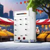 Máquina para hornear batata horno puesto especial artefacto estufa para asar maíz flujo de gas batata asada máquina de batata comercial