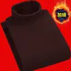 Camiseta de manga larga de moda con cuello alto parcial, forro polar por ambos lados, para otoño e invierno, para hombre, prenda interior de punto cálida y cómoda, al por mayor