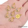 Método Antigo Cabacinho para Pingente de Óleo Gotejante Paz e Alegria Riqueza e Sorte Pingente de Transferência Chaveiro de Liga Metálica com Pingente Gotejante Ornamentos DIY