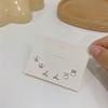 Set de Aretes Compactos Casuales para Mujer Combinación Mini Brillante Versátil Perforación de Oreja Aretes Elegantes