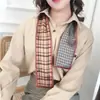 Bufanda de seda de Shanghái de verano, fina, estilo coreano, para mujer, pequeña, larga, combinable, decorativa, con estampado de seda, para atar bolsos y lazos.