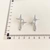 Pendientes de Estrella de Viento Sexy para Mujer, Nicho Ins, Tendencia, Pendientes de Circonita, Sentido Avanzado, Pendientes de Estrella Líquida, Pin de Plata
