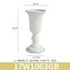 Vaso Branco Retrô Antigo com Flores Descascando Vaso de Ferro Metálico Arranjo de Flores Decoração de Banquete de Casamento Restaurante