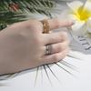 Anillo de metal de acero de titanio con estrella de seis puntas para mujer, moda elegante, amor, acero inoxidable, accesorios, ventas directas de fábrica